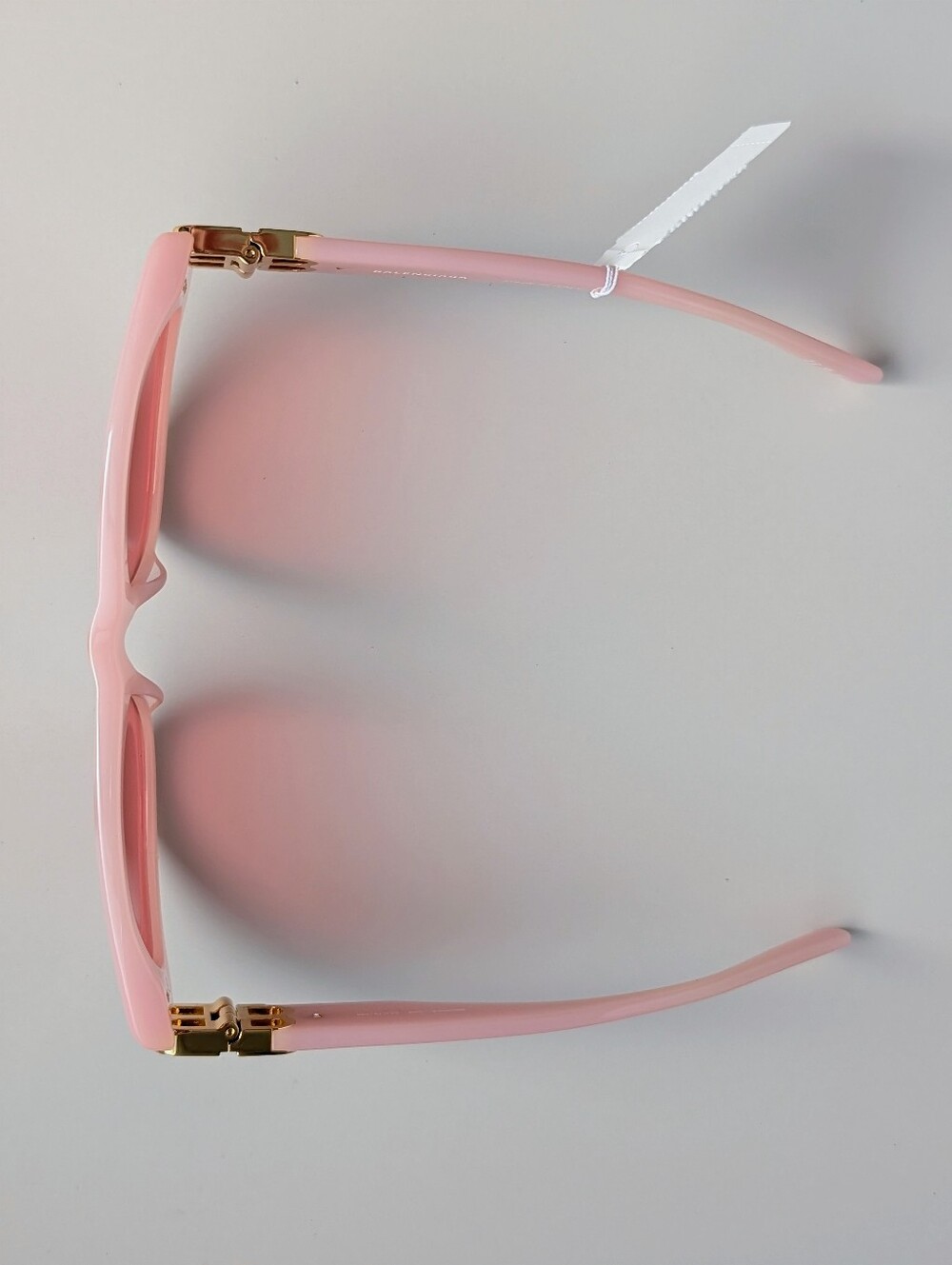 Balenciaga BB0095S Pink Gold Cat Eye Sunglasses BB Logo NWT Made In Italy - Picture 8 of 16